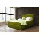 Boxspring Silver - zelená 160x200 cm, Topper: Ano