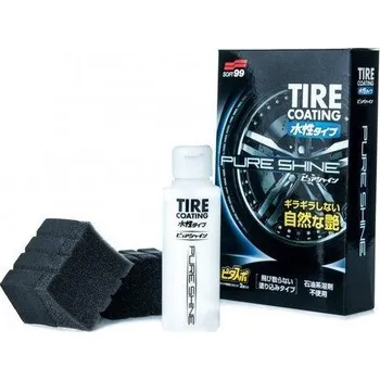 Auto-moto Soft99 Water-Based Tire Coating „PURE SHINE” 100 ml ochrana pneumatik s leskem SOFT02079 + Prodloužená lhůta na vrácení zboží do 40 dnů