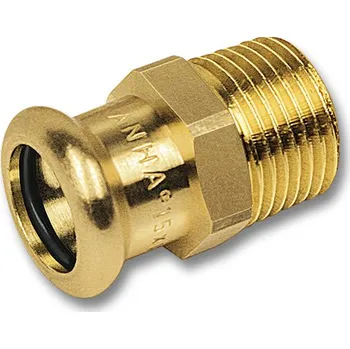 Vodovodní potrubí Sanha Purapress 8243G přechod vnější lisovací Cu voda 22x1" 18243221