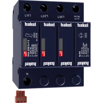 Přepěťová ochrana HAKEL 24555 HSA-320/3+1 S SPD typ 2+3 RP 0,48kč/ks