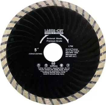 Řezný kotouč LASER-CUT LTW diamantový kotouč na beton, cihly, keramiku a břidlice - 125x22.2x7mm (L00127)