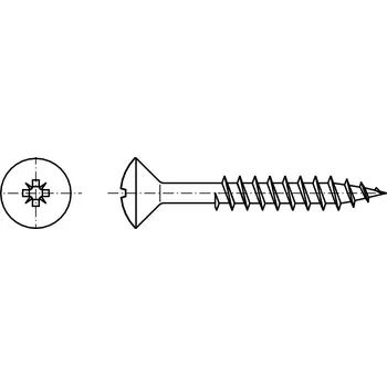 Vrut PROFISTYL Univerzální vrut s čočkovou hlavou a křížovou drážkou POZIDRIVE zinek bílý Varianta: Vrut čočková hlava křížová drážka ZnB 5,0x50