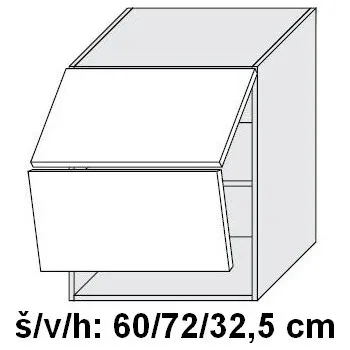 Kuchyňská skříňka Kuchyňská skříňka horní SIGNUM INDIGO W8B AVENTOS/60 - bílá alpská