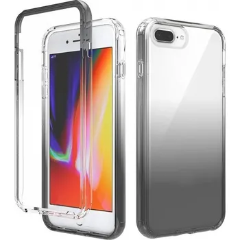 Pouzdro na mobilní telefon Nárazuvzdorné dvoubarevné transparentní pouzdro pro iPhone 7 Plus / 8 Plus - černé