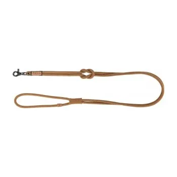 Vodítko pro psa BE NORDIC kulaté kožené vodítko XS-L: 1.20 m/ 8 mm, hnědá