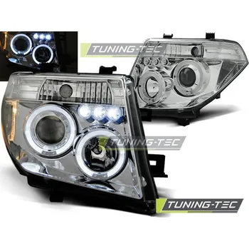 Přední světlomet NISSAN NAVARA D40/PATHFINDER 05-10 ANGEL EYES CHROME