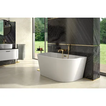 Vana BESCO - Volně stojící vana VICA NEW bílá, sifon s přepadem - Barva - Bílá, Barva sifonu - Chrom, Rozměr vany - 160 × 80 VANVIC160N