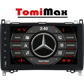 Autorádio TomiMax Mercedes A, B, VITO, VIANO,SPRINTER Android 14 autorádio s WIFI, GPS, USB HW výbava: 8 Core 4GB+32GB PX HIGH, Velikost obrazovky: Dotyková obrazovka: 9"