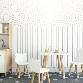 Tapeta Dovido Tapeta stínovaný vzor duhy Mid-Century