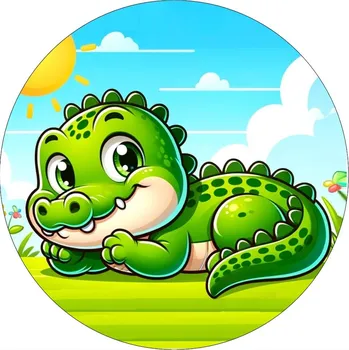 Jedlá dekorace na dort Jedlý papír krokodýl