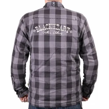 Pánský bomber moto košile BLACK HEART - W-TEC - GREY - XXL