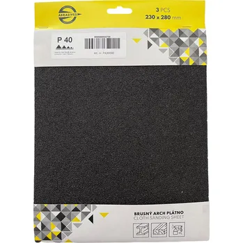 Brusný papír PROFESSIONAL ABRASIVES plátno brusné na kov,dřevo zr. 80, 230x280mm (3ks)