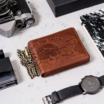 Peněženka Pánská kožená peněženka Peterson PTN N992C-05-HWM hnědá