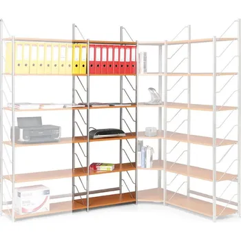 Dílenský regál Regál s laminovanými policemi, přídavný, 2030 x 600 x 365 mm, buk