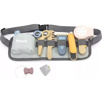 Dřevěná hračka VIGA, Dřevěná sada kadeřník s opaskem