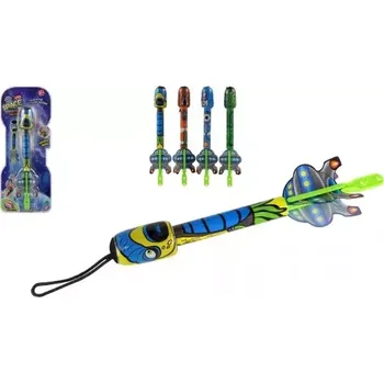 Hopsadlo Teddies Šipka vystřelovací se zvukem plast 25cm 4 barvy na kartě 13x31,5x4cm