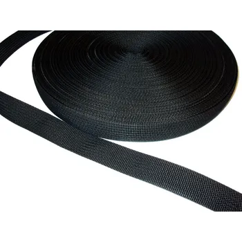 Upínací popruh Popruh 25mm černý (pevně tkaný)