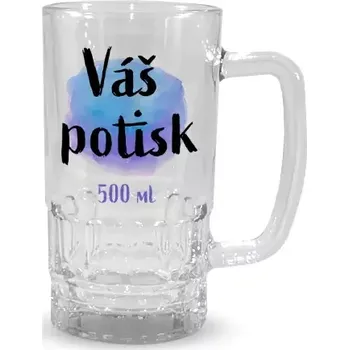 Nalepshop Sklenice na pivo (půllitr) 500 ml s vlastním potiskem
