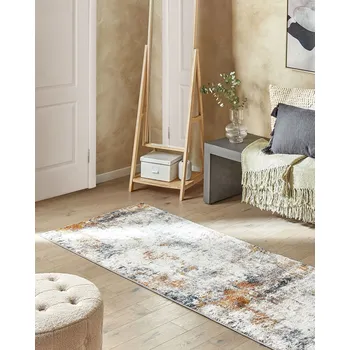 Koberec Koberec vícebarevný 80 x 300 cm orientální vzor ošuntělý efekt obývací pokoj ložnice Beliani