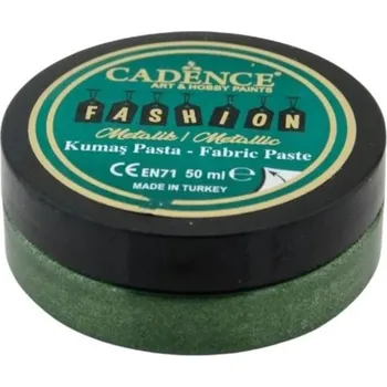 Speciální výtvarná barva Cadence Reliéfní pasta na textil Cadence Fashion Metallic, 50 ml - green, zelená
