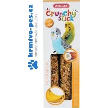 Pro ptáka Crunchy Stick Parakeet Proso/Banán 2ks Zolux