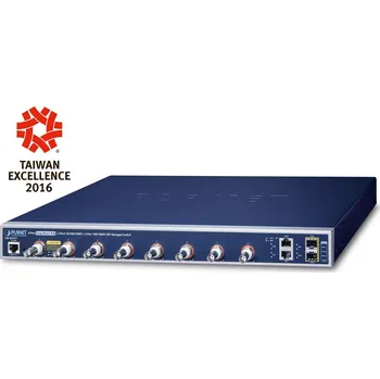 Switch PLANET LRP-822CS síťový přepínač Řízený Gigabit Ethernet (10/100/1000) Podpora napájení po Ethernetu (PoE) 1U Modrá