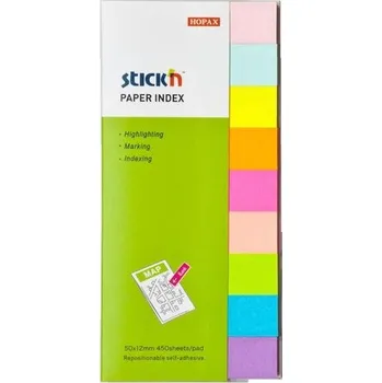 Samolepící bloček Samolepicí záložky Stick´n 50x12mm, neonové barvy