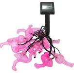 LED Solární dekorační řetěz 10xLED/1,2V 300 mAh 3,8 m IP44 plameňák