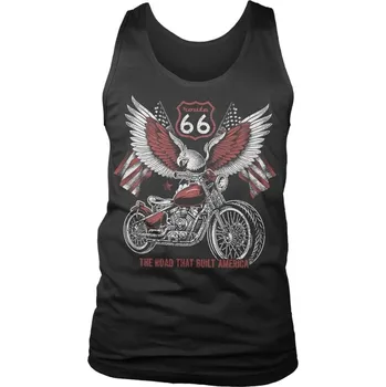 Pánské tílko Pánské tílko Route 66 American Eagle Bike Tank Top - velikost XL