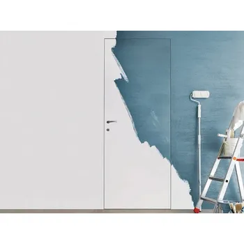 Interiérové dveře Stoldrew Skryté bílé hliníkové zárubně + dveře výplň MDF, Česká Norma 1970 mm 40 mm Šířka: 70 cm, Orientace: Pravé, Výplň křídla: MDF - dřevovláknitá deska