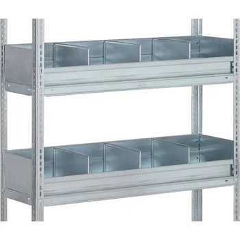 Dílenský regál META Policová ohrádka pro regály FIX, CLIP, 1000 x 300 mm