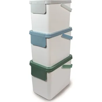 Odpadkový koš koš odpad 25l SNIPS (3ks) bílý+víko mix