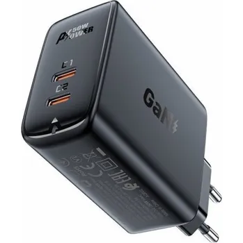 Nástěnná nabíječka Acefast A29 PD50W GAN 2x USB-C 50W (černá)