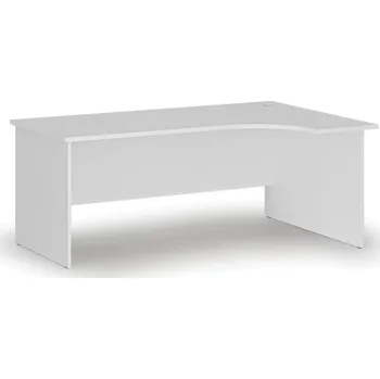 Psací stůl Rohový kancelářský psací stůl PRIMO WHITE, 180x120 cm, pravý, bílá