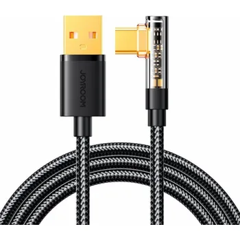 Datový kabel Úhlový kabel k USB-A / Type-C / 3A / 1,2 m Joyroom S-UC027A6 (černý)
