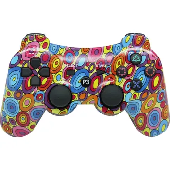 Herní ovladač PS3 bezdrátový ovladač - Rainbow Bubbles v2, nový