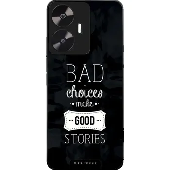 Pouzdro na mobilní telefon Lesklý kryt Mobiwear Glossy - Realme C55 - G071G Good stories (Prémiové lesklé pouzdro, obal, kryt Mobiwear Glossy na mobil Realme C55 - G071G Good stories, materiál Plast + TPU silikon - krytí po všech stranách, neošoupatelný potisk, tenké provedení,)