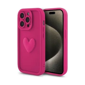 Pouzdro Back Case Heart iPhone XR, růžová