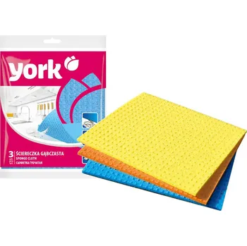 YORK utěrka houbová 18x18cm (3ks)