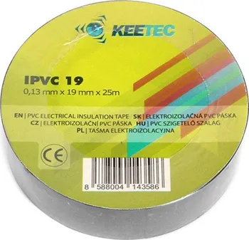 Izolační páska KEETEC IPVC 19 černá 19 mm x 25 m