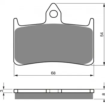 Auto-moto Brzdové destičky GOLDFREN 069 S33 STREET FRONT