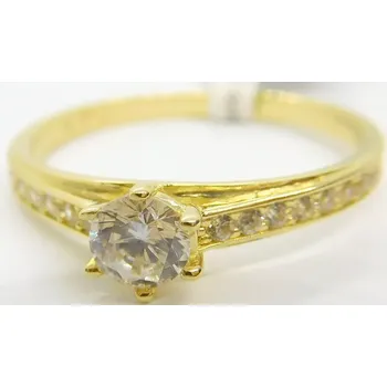 Prsten Klenoty Budín Dámský zlatý zásnubní prsten se zirkony 585/1,90gr vel. 57 6610305 (Klenoty Budín Dámský zlatý zásnubní prsten se zirkony 585/1,90gr vel. 57 6610305)