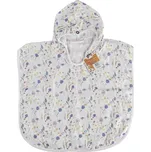 Bambusové pončo XKKO BMB Digi - Blue Wildflowers Velikost 1 ( 1 - 2 roky)