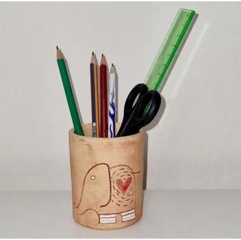 Psací podložka Keramický tužkovník se slonem