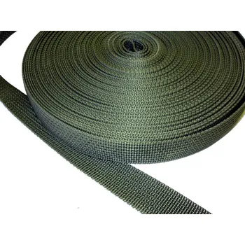 Upínací popruh Popruh 25mm zelený (pevně tkaný)
