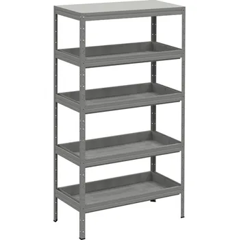 Dílenský regál Kovona Regál na chemikálie s vanovými policemi, 2000 x 1000 x 500 mm