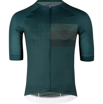 Cyklistické oblečení dres FORCE SWAY kr. rukáv, tmavě zelený Velikost: M