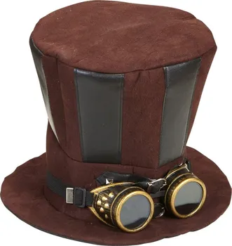 Karnevalový doplněk Widmann Steampunk klobouk s brýlemi