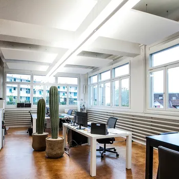 Lampička BEGA RZB Twindot K LED závěsné světlo DALI 120x35cm 830 matná bílá (RAL 9016), čirá, prizmatická LED 57 W celkem - Doprava zdarma