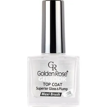 Lak na nehty GR Golden Rose Gel Look Top Coat krycí lak na nehty 10,5 ml průhledný